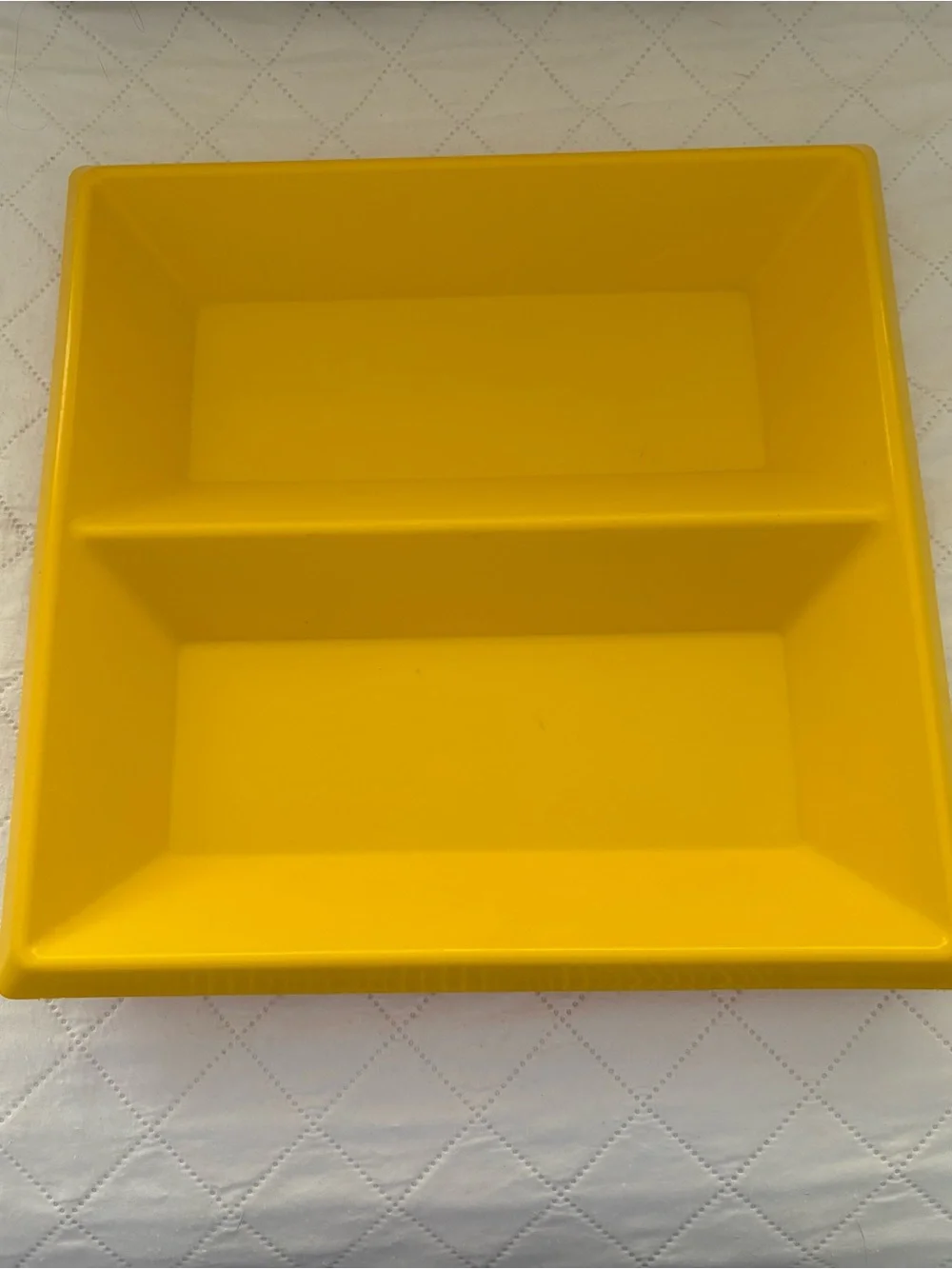 Tupperware Bright Yellow Divided Serving Tray